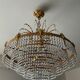 Old bronze waterfall chandelier with crystal tassels
