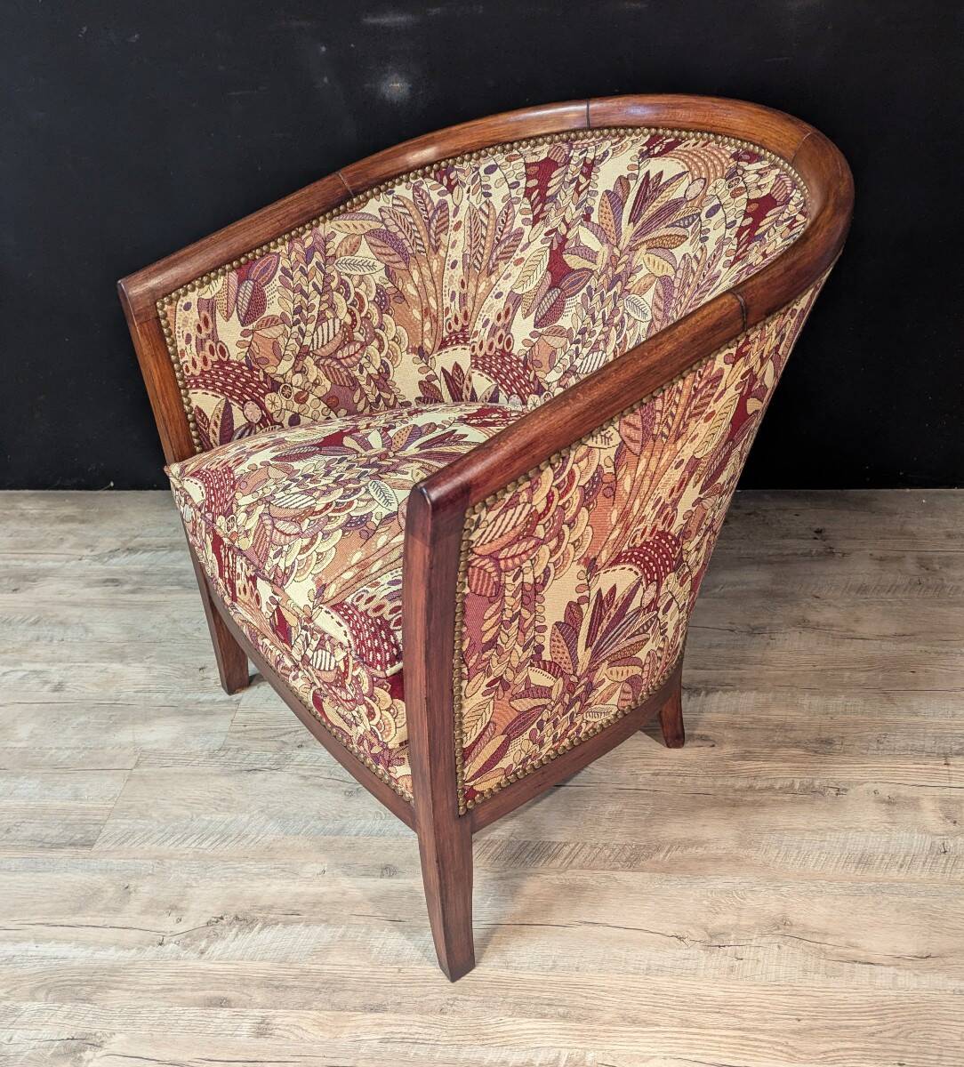 Pair of Art Deco gondola armchairs from the 1930s.