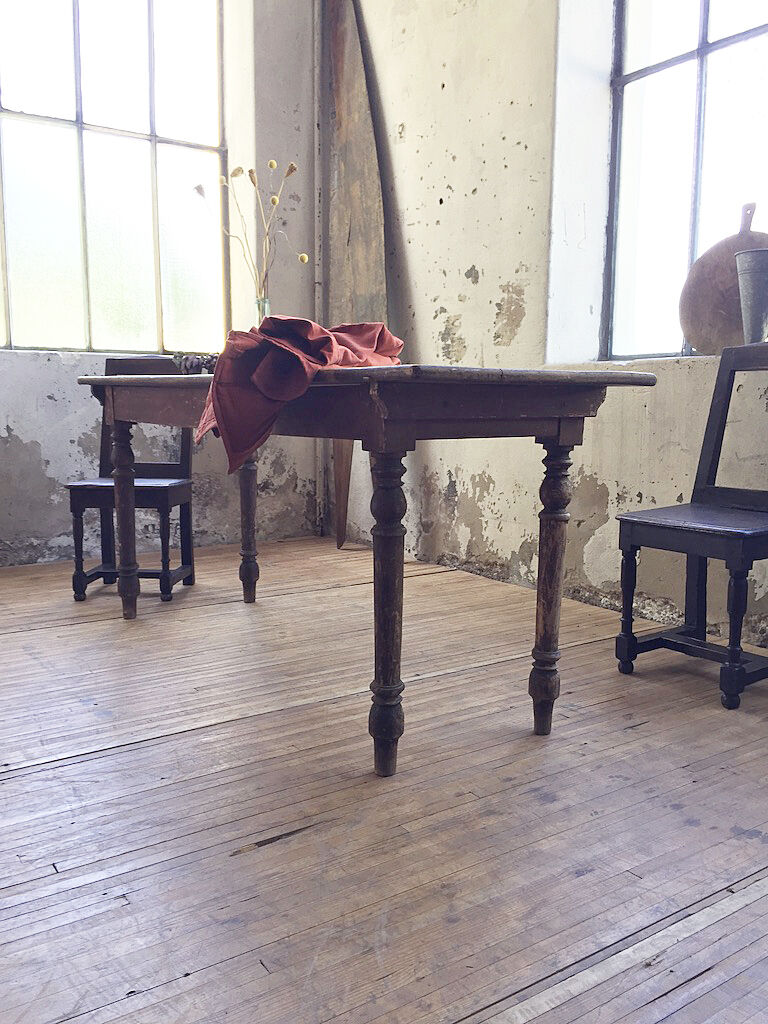 Antique farm table