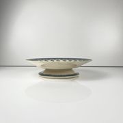 Low fruit bowl in blue iron earth, Jules Etienne, Paris, 19th century.