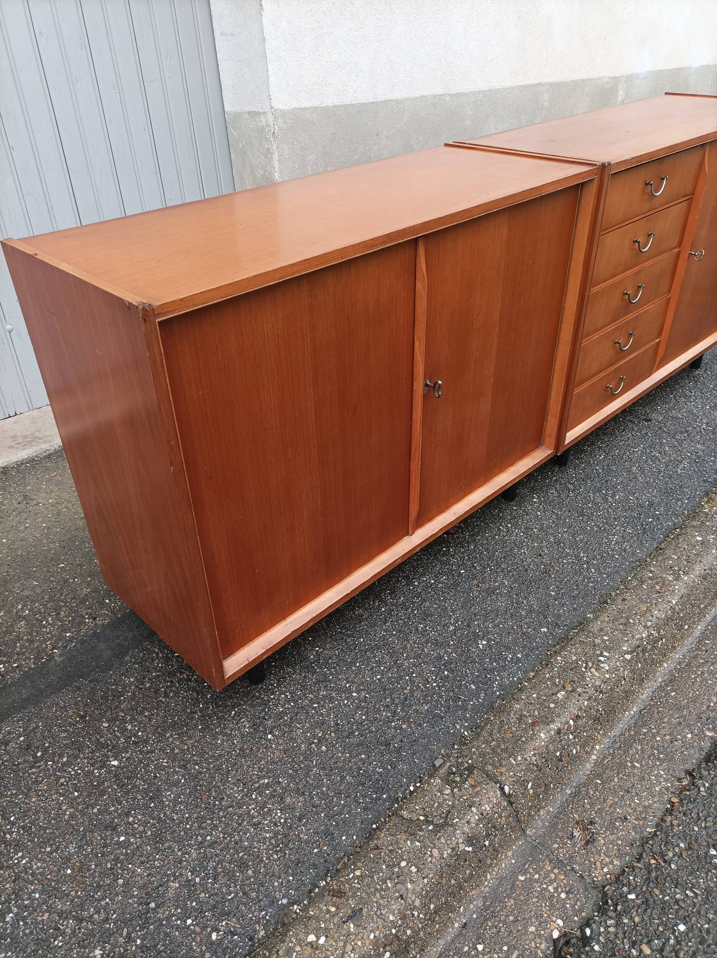 Enfilade vintage 3 portes 5 tiroirs