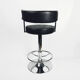 Bar stool black, eco-leather, Germany 90s
