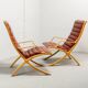 Padded Red Leather High Back AX Lounge Chairs by Hvidt and Molgaard Nielsen
