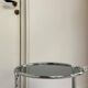 Vintage round chrome trolley / serving cart