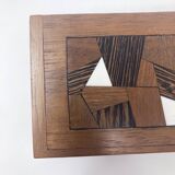 Small box with wood and bone marquetry, 1950s