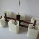 Lustre luminaire en teck perspex années 1960/70 suspension vintage scandinave