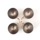 Set of 4 double-walled stainless steel espresso cups and saucer Made in Italy, Design 1970