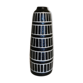 Vase vintage céramique noire et blanche