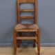 Pair of rush-seated chairs in cherry wood – late 19th century