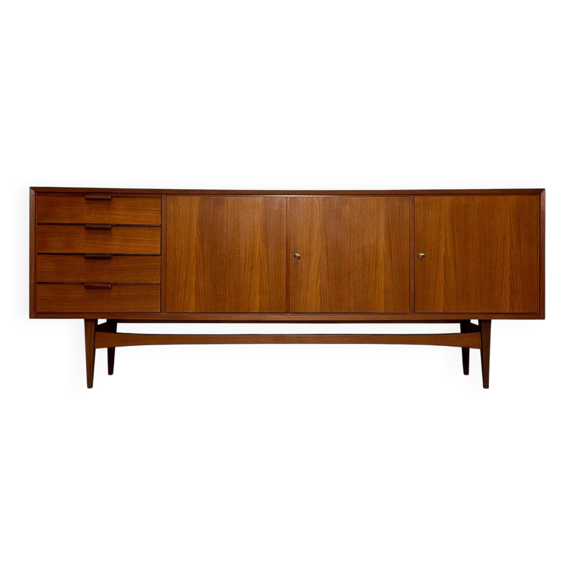 1960s vintage large minimalistic mid-century teak sideboard