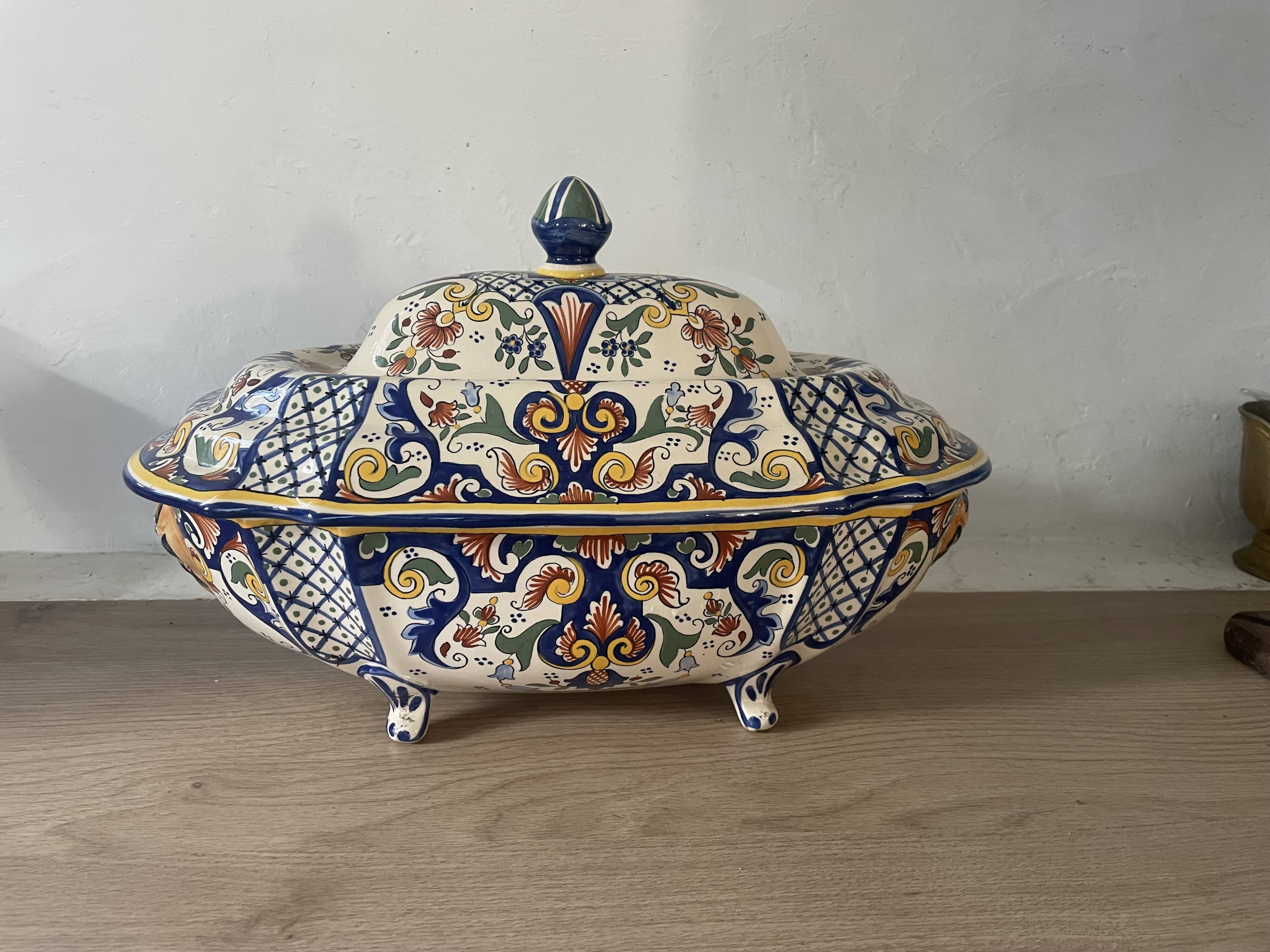 Desvres old Rouen faience plate