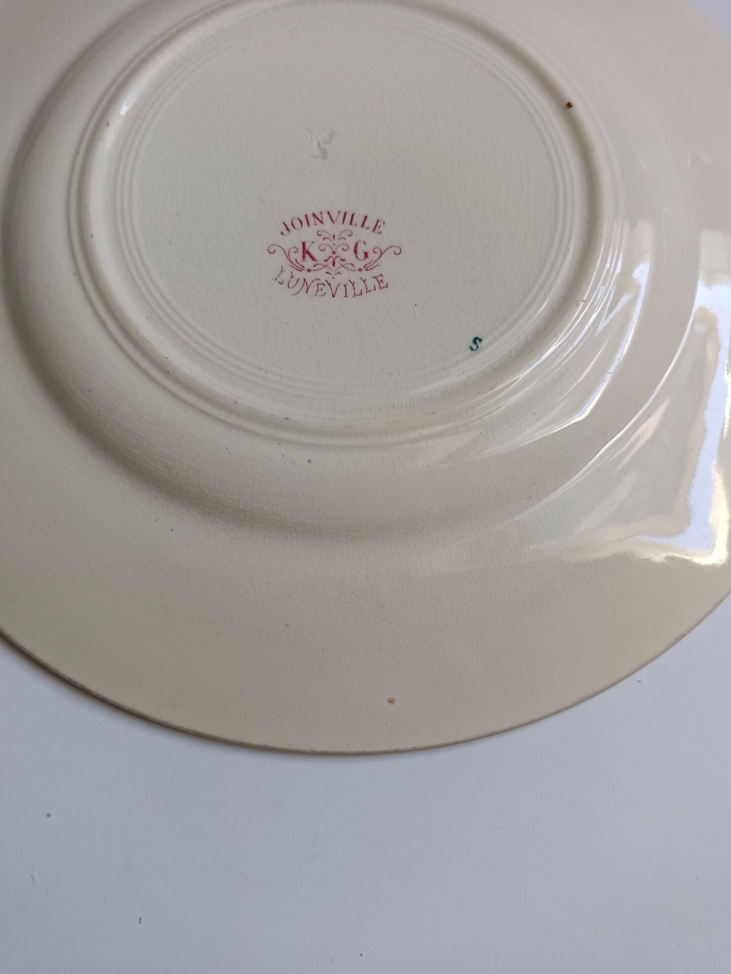 Joinville decorative plate KG Lunéville rose