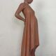Vintage Terracotta Pregnant Woman Sculpture – Mid-Century Style Maternity Art Figurine
