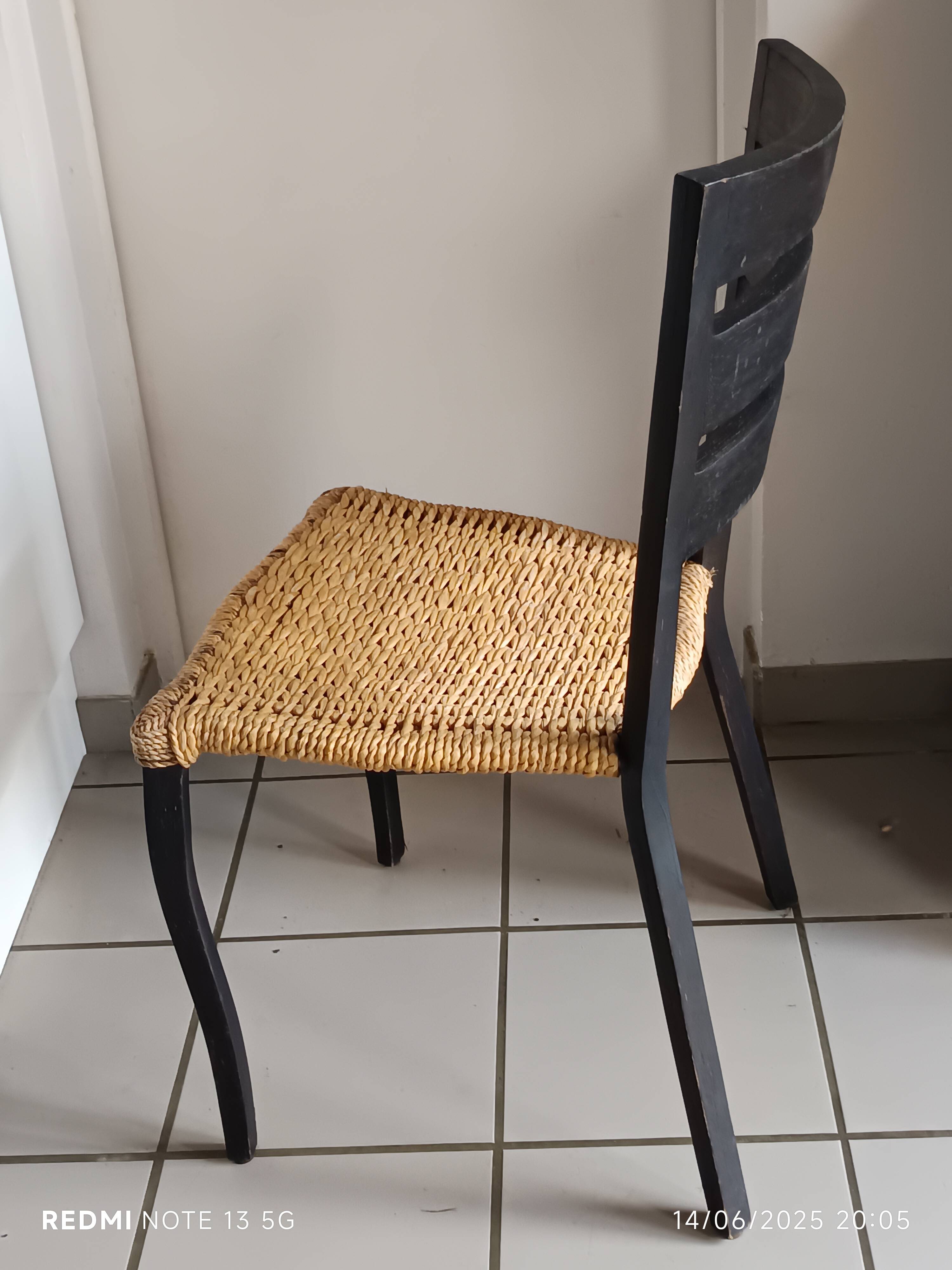 Italian designer rope chair in the Spinetto/Gio Ponti style