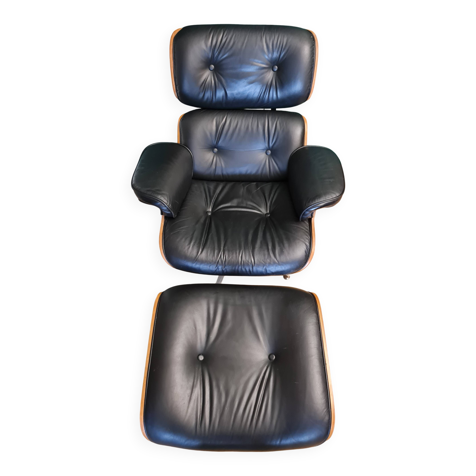 Fauteuil cuir design type années 50