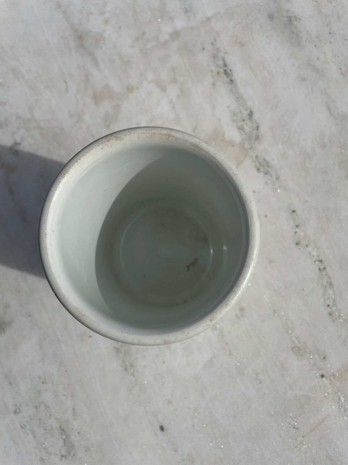 Pot à confiture en gres blanc Félix Potin