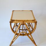 Rattan magazine holder