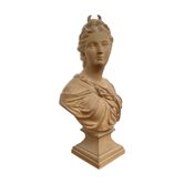 Bust En Terre Cuite Diane Chasseresse d'Apres Houdon Epoque 19th