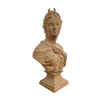 Bust En Terre Cuite Diane Chasseresse d'Apres Houdon Epoque 19th