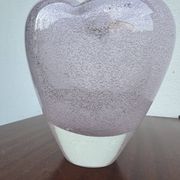 Heart-shaped bubble glass vase from the 1960s.