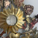 Antique wall candle holder, folk art