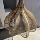 Rattan pendant lamp in the shape of a flower