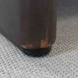 Brown leather 2-seater sofa Cassina Maralunga by Vico Magistretti