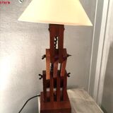 Daniel Pigeon's solid oak articulated lamp
