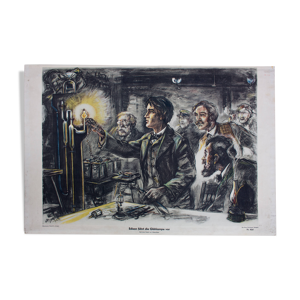 Affiche pédagogique, Edison et