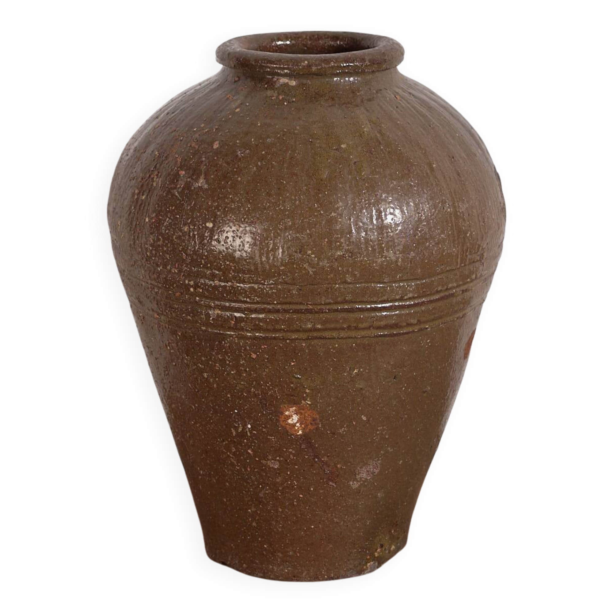 Small antique oriental glazed ceramic vase (c.1900)