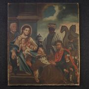 19th century Spanish painting Adoration of the Magi