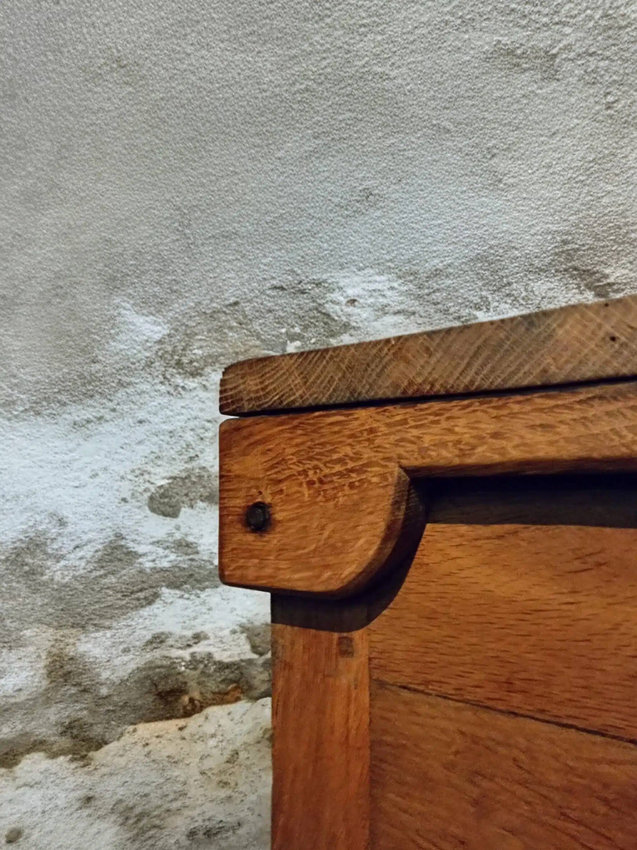 Old oak storage chest or flour bin