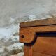 Old oak storage chest or flour bin