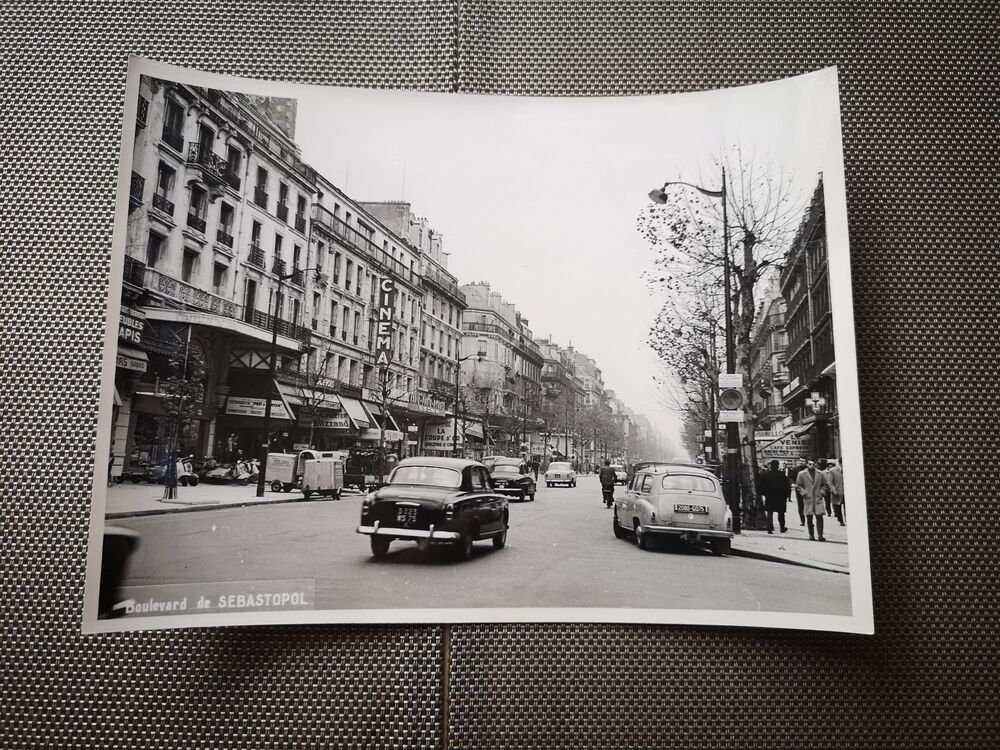Photograph 18x24cm - Old black and white silver print - Bld Sebastopol - 1950s-60s