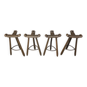 4 tabourets de bar brutalistes,