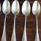 Set of 6 silver-plated metal soup spoons Uni Plat