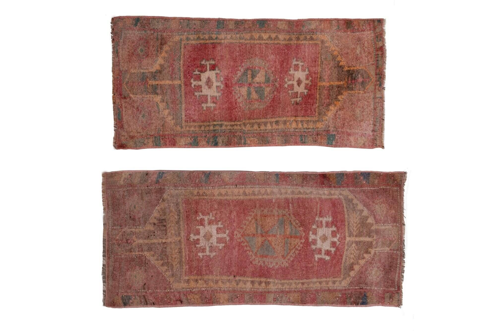 Vintage Turkish Oushak rug 48x106 cm (unique piece)