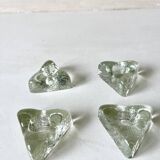 Triangle shaped glass candle holders