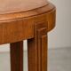 Dutch Art Deco Amsterdam School side table of solid and veneered oak