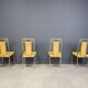 Vintage brass dining chairs by Belgochrom, 1970s