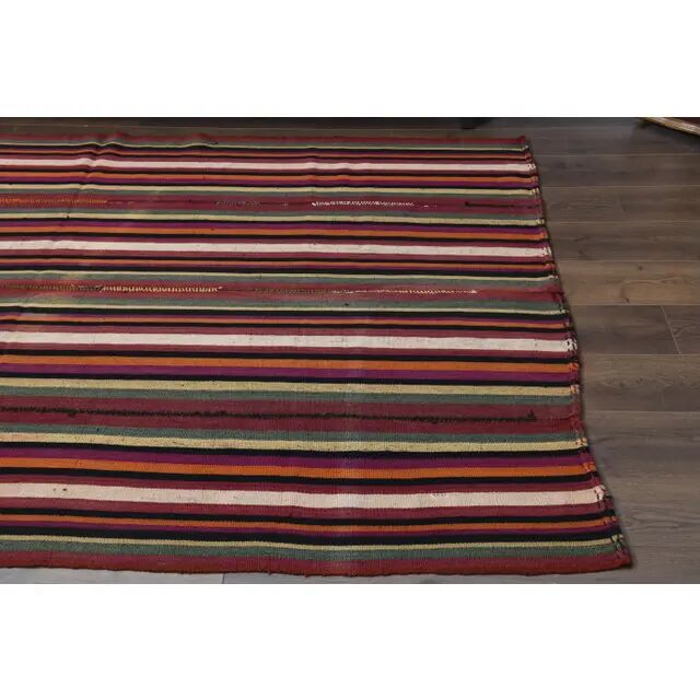 1970s vintage Turkish Oushak handmade wool cotton red area rug 170x270