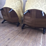 Yellow Napoleon Toad armchairs