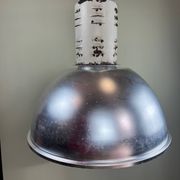 Rare industrial suspension Osram HQL – large aluminium reflector 53