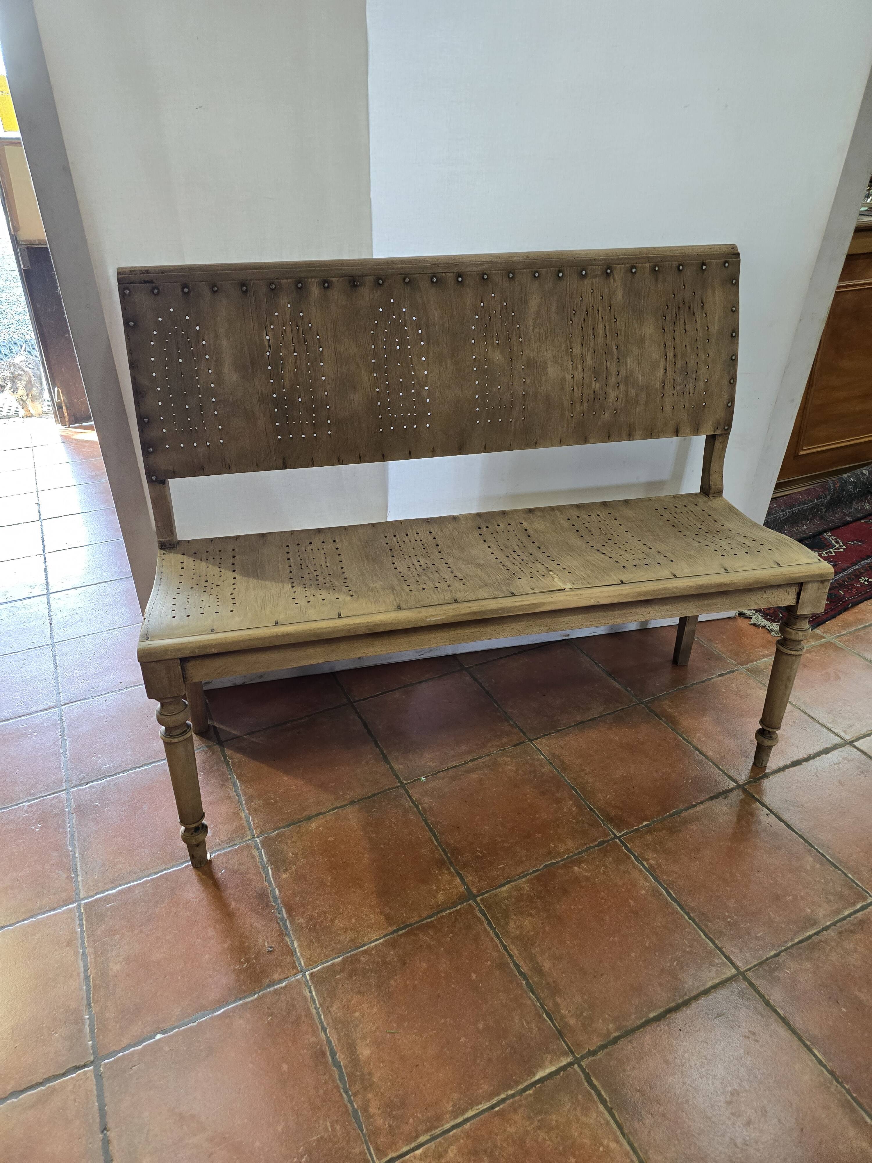 Wooden bistro bench, 120cm long