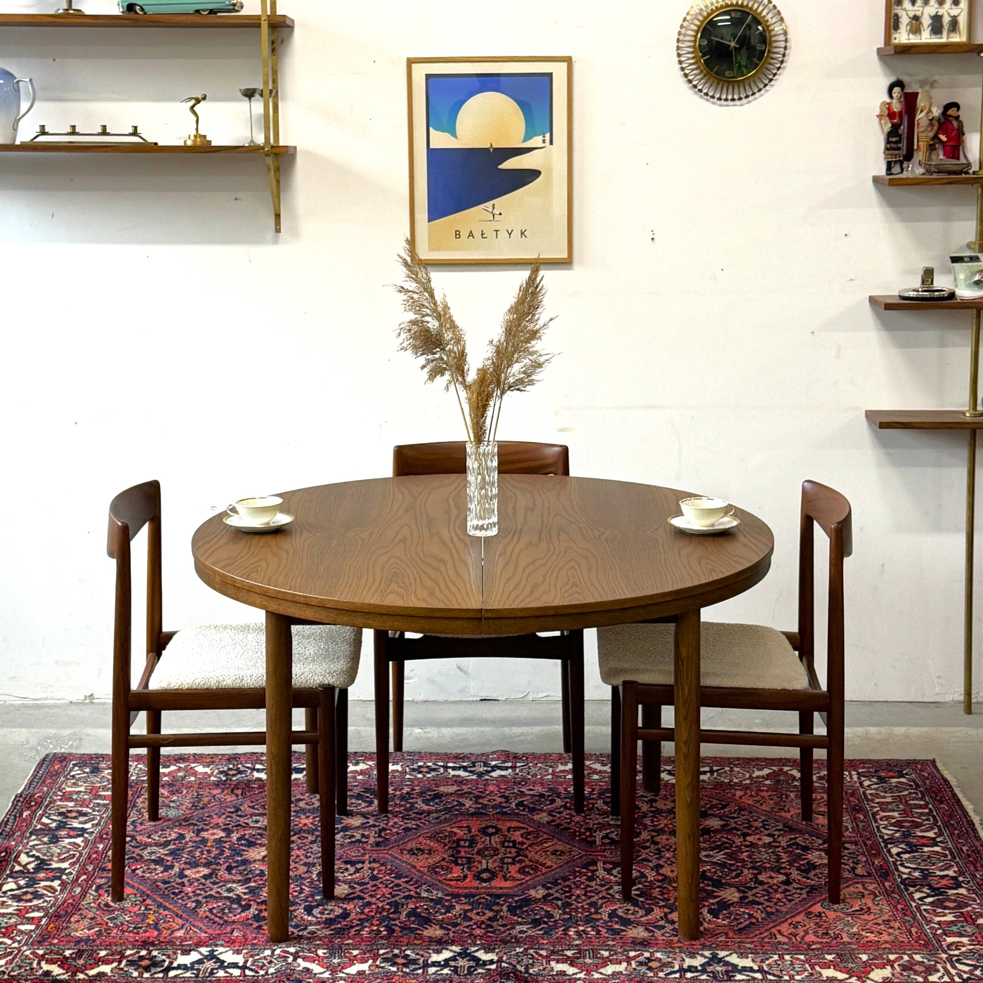 Table extensible en chêne, Danemark, années 1960/1970, vintage, milieu du siècle moderne