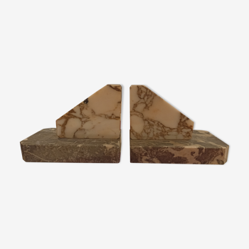 Pair of marble book clamts