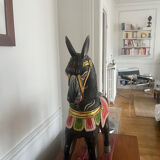 Antique wooden rocking horse