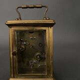 Réveil pendule d'officier voyage cadran émail Raoul Daguzé Nantes