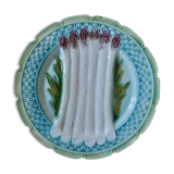 Assiette asperges barbotine