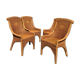 Ensemble de 4 fauteuils en rotin et bambou